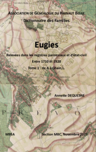 Couverture du dictionnaire des familles d'Eugies