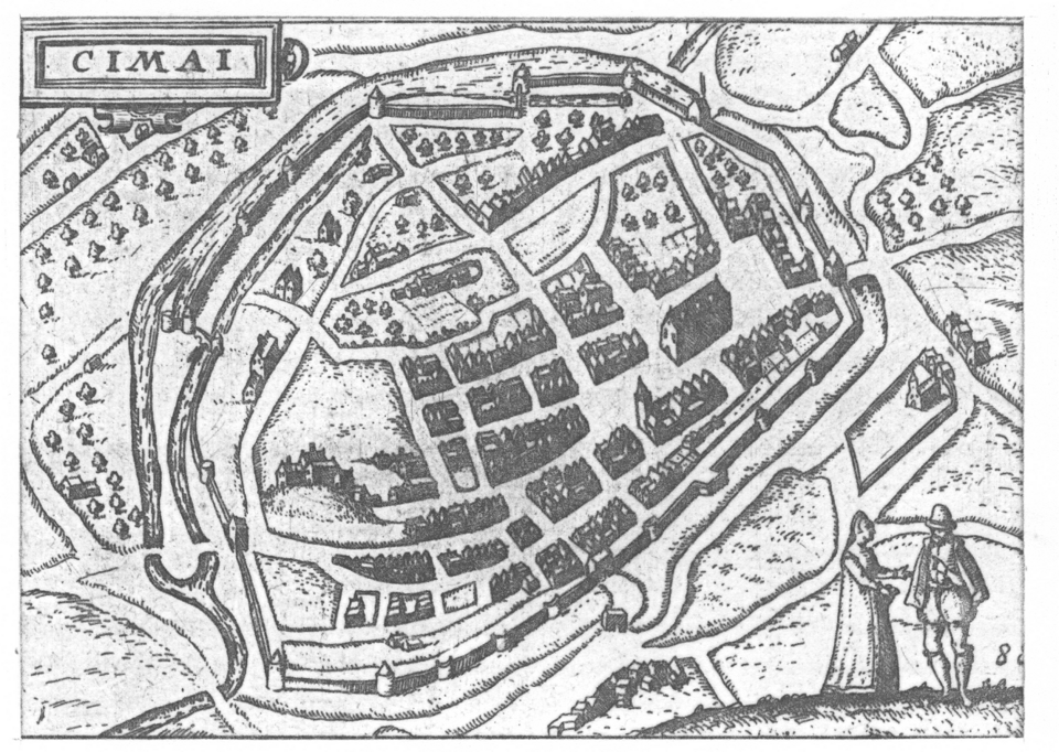 Plan de la ville de Chimay (vers le XVIème siècle)