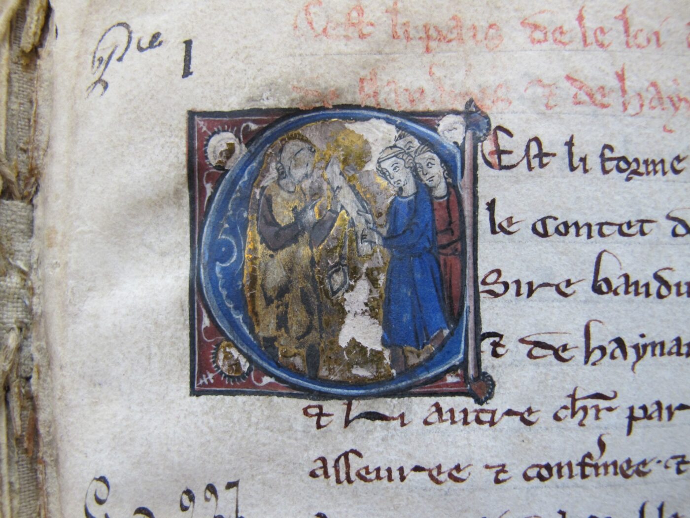 Enluminure du cartulaire d'Audenarde