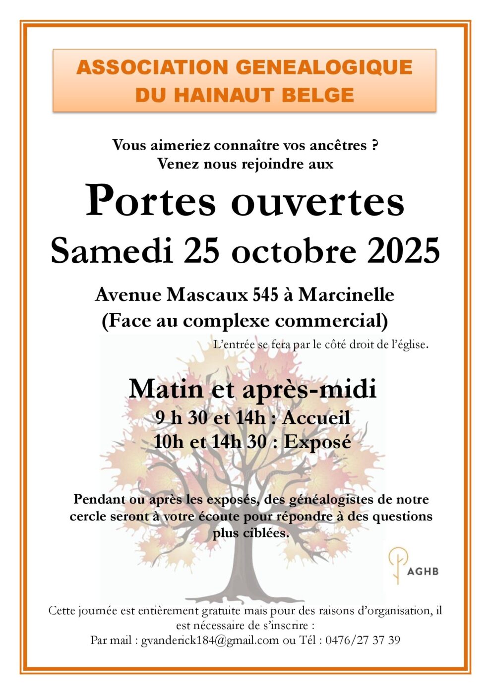Portes ouvertes à Marcinelle 25 octobre 2025