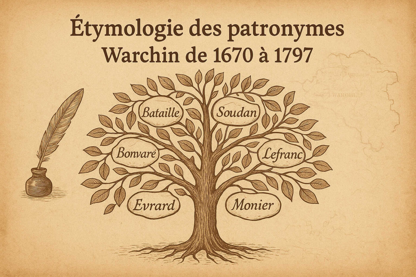 Étymologie des patronymes, Warchin 1670-1797